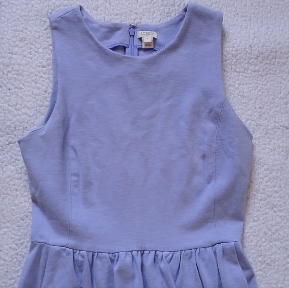 J. Crew Periwinkle Blue Sleeveless Knee Length Dress with Pockets Womens Small - Picture 2 of 12